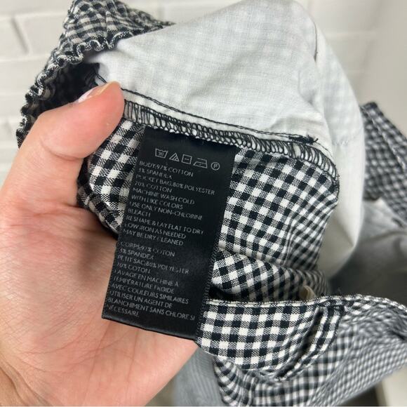 Silence & Noise Urban Outfitters Black White Gingham Plaid Pants Size 0 - Picture 4 of 11